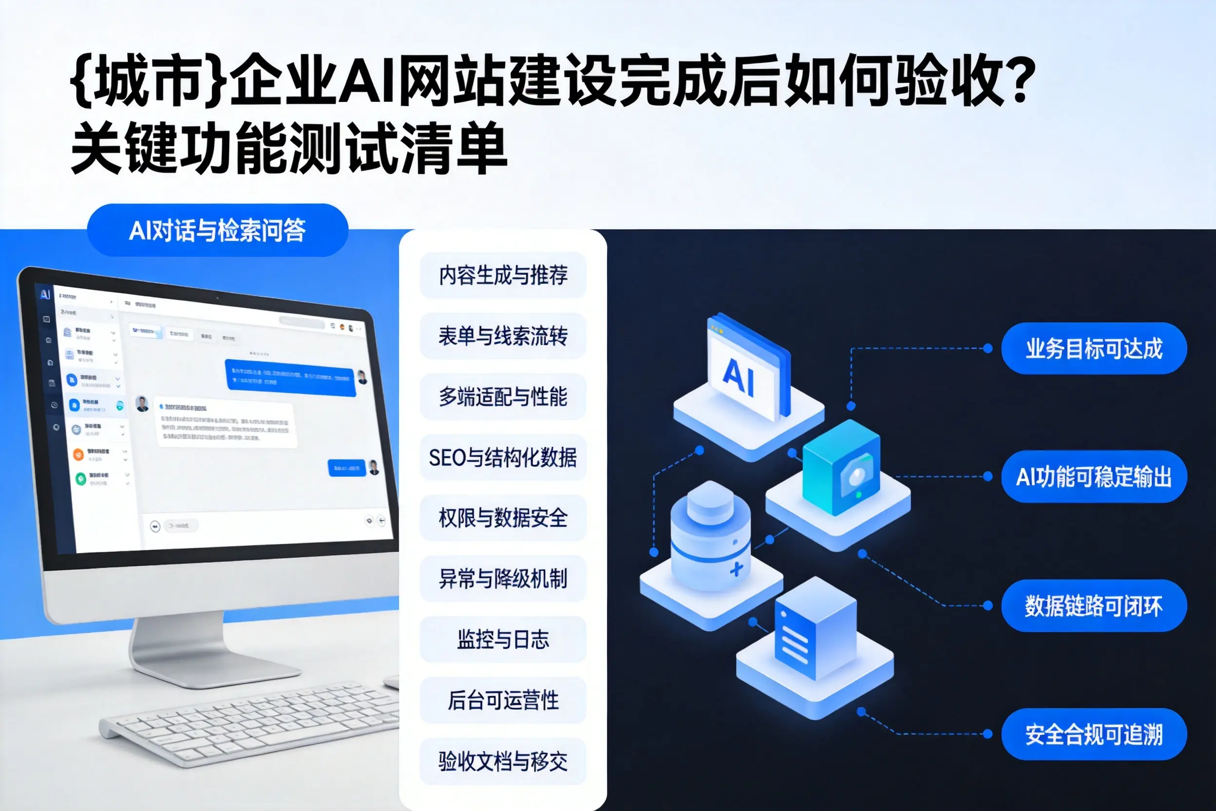 桂林企业AI网站建设完成后如何验收？关键功能测试清单