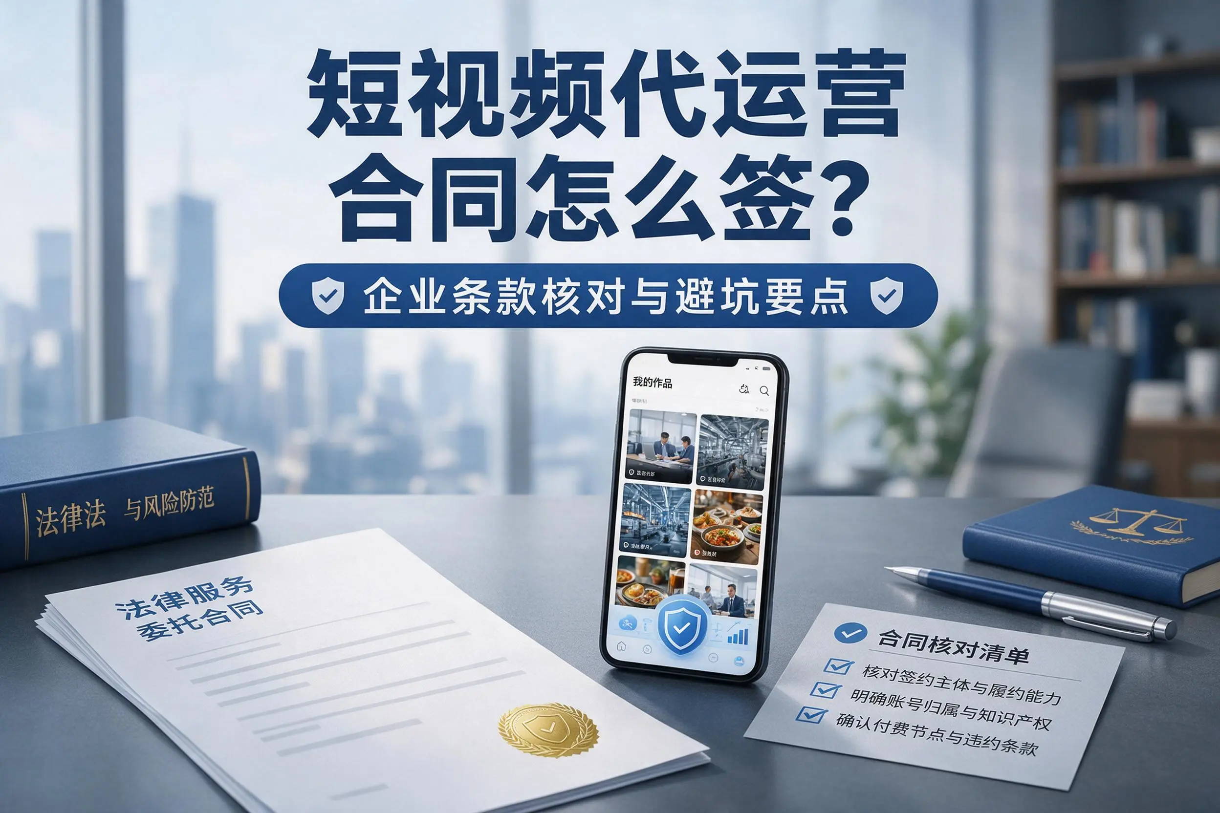 短视频代运营合同怎么签？桂林企业条款核对与避坑要点