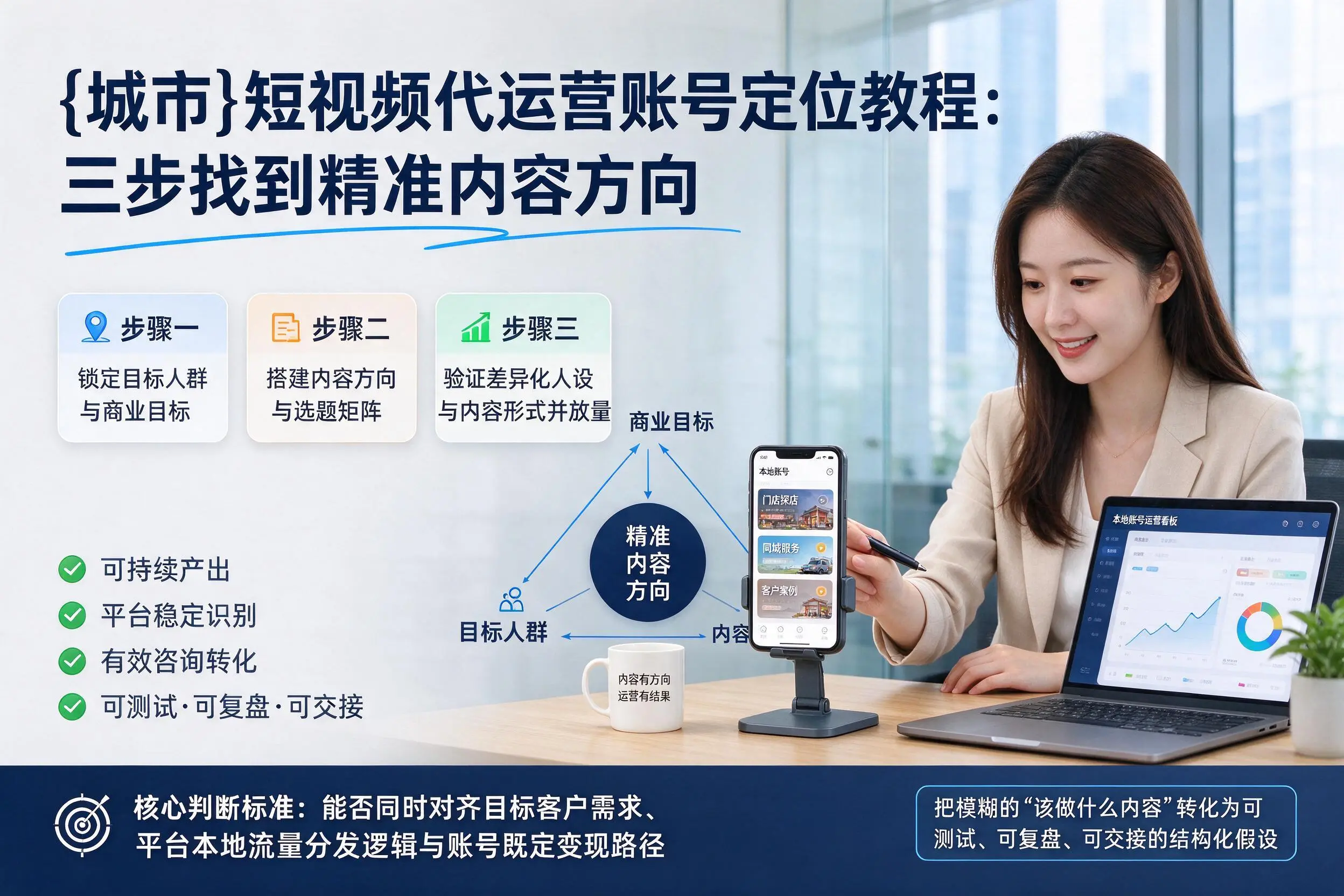 桂林短视频代运营账号定位教程:三步找到精准内容方向