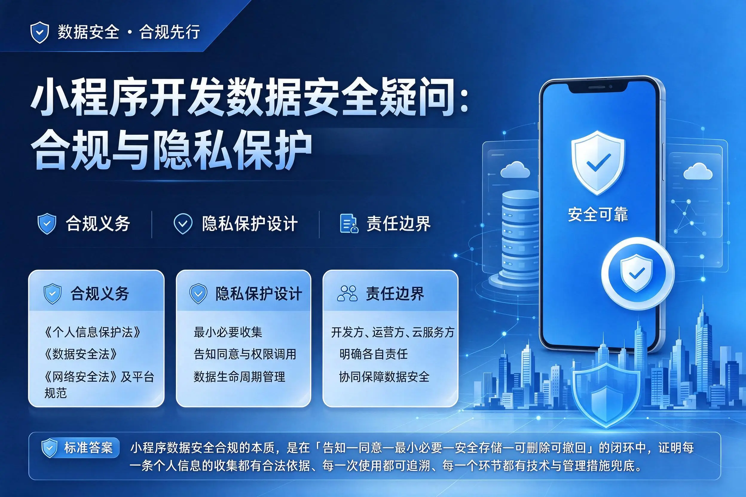 桂林小程序开发数据安全疑问：合规与隐私保护