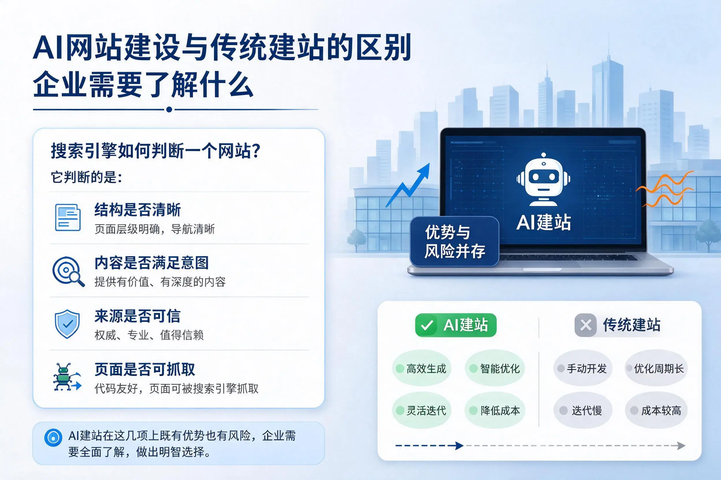 AI网站建设与传统建站的区别，桂林企业需要了解什么