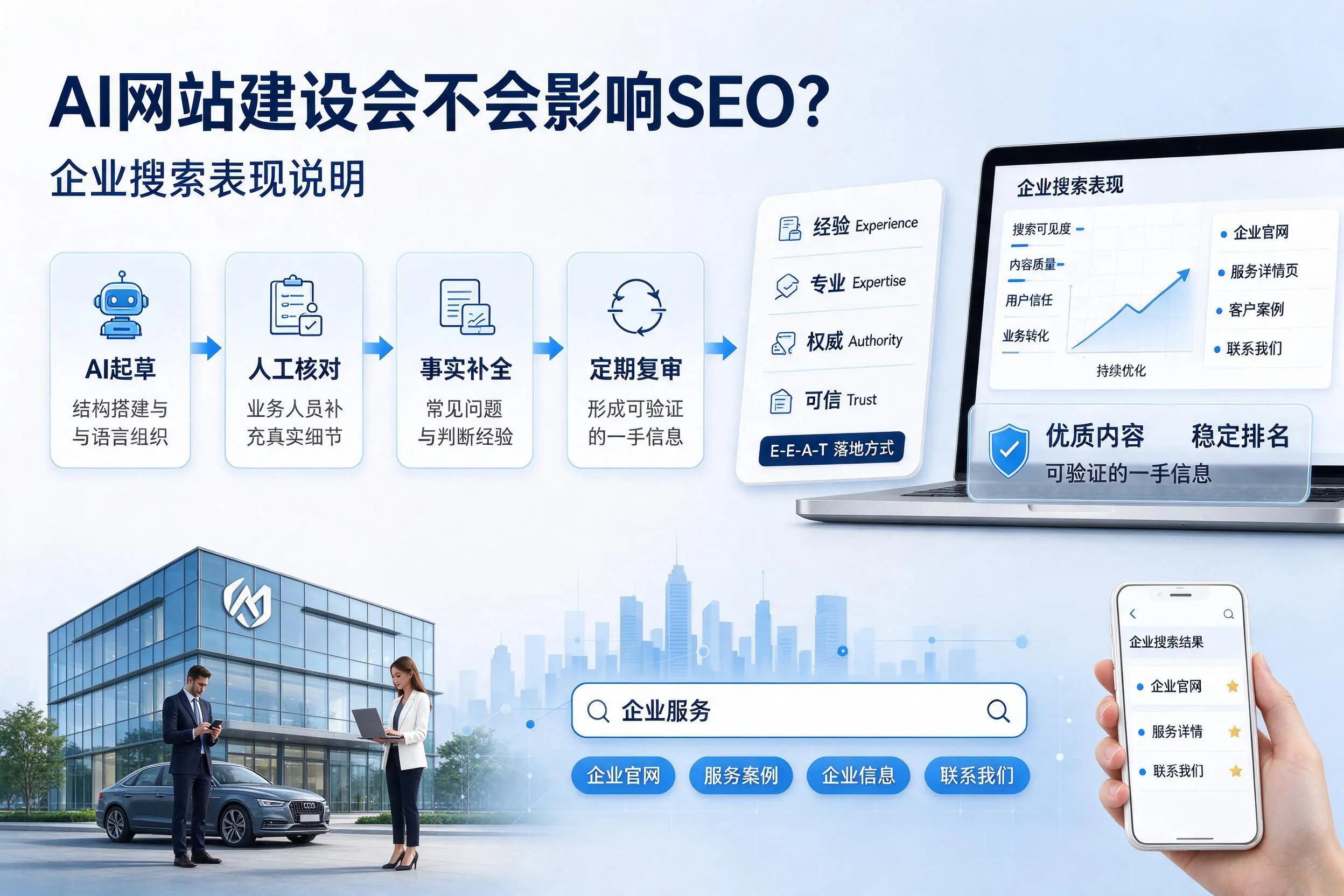 AI网站建设会不会影响SEO？桂林企业搜索表现说明