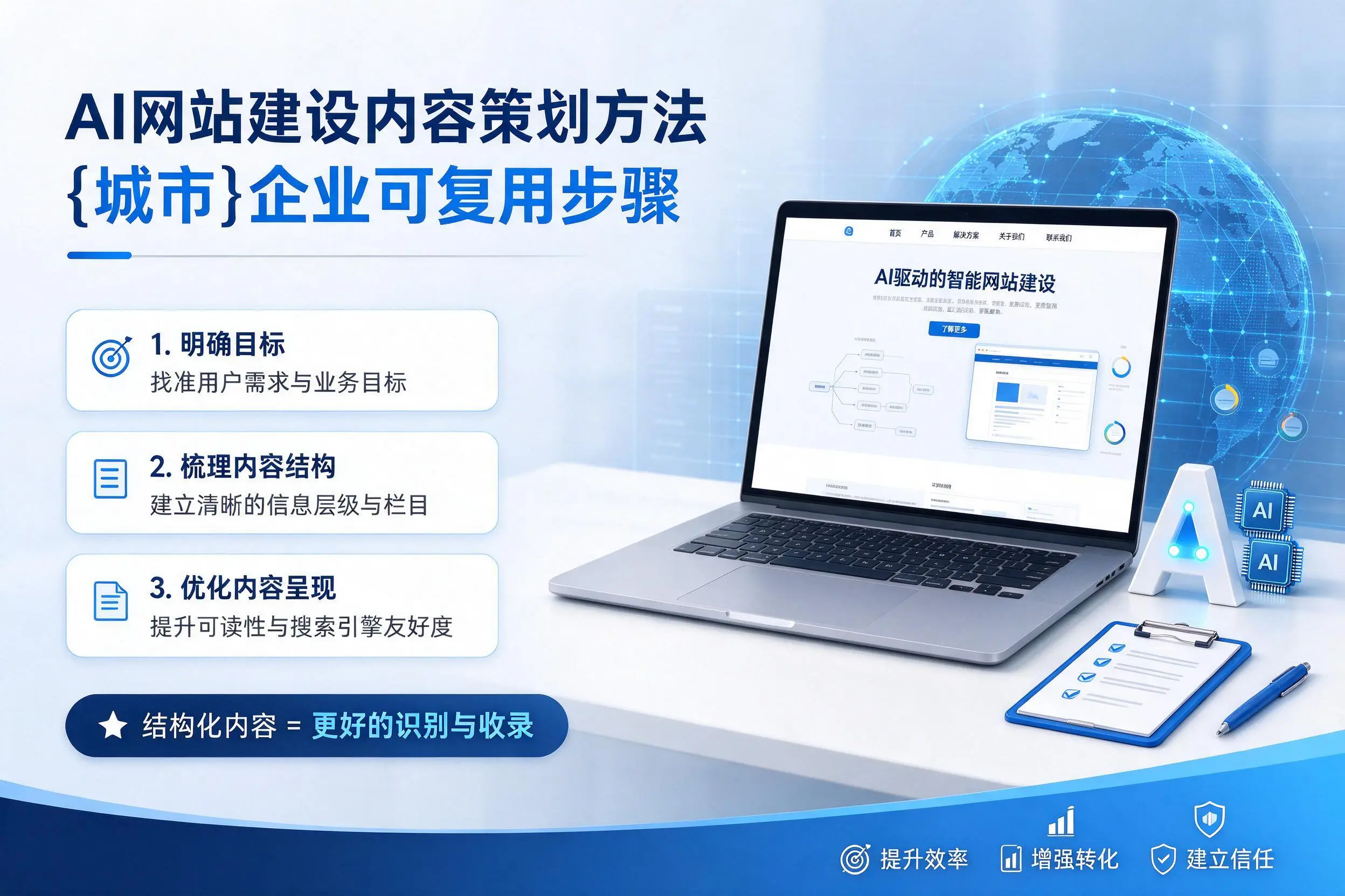 AI网站建设内容策划方法，桂林企业可复用步骤