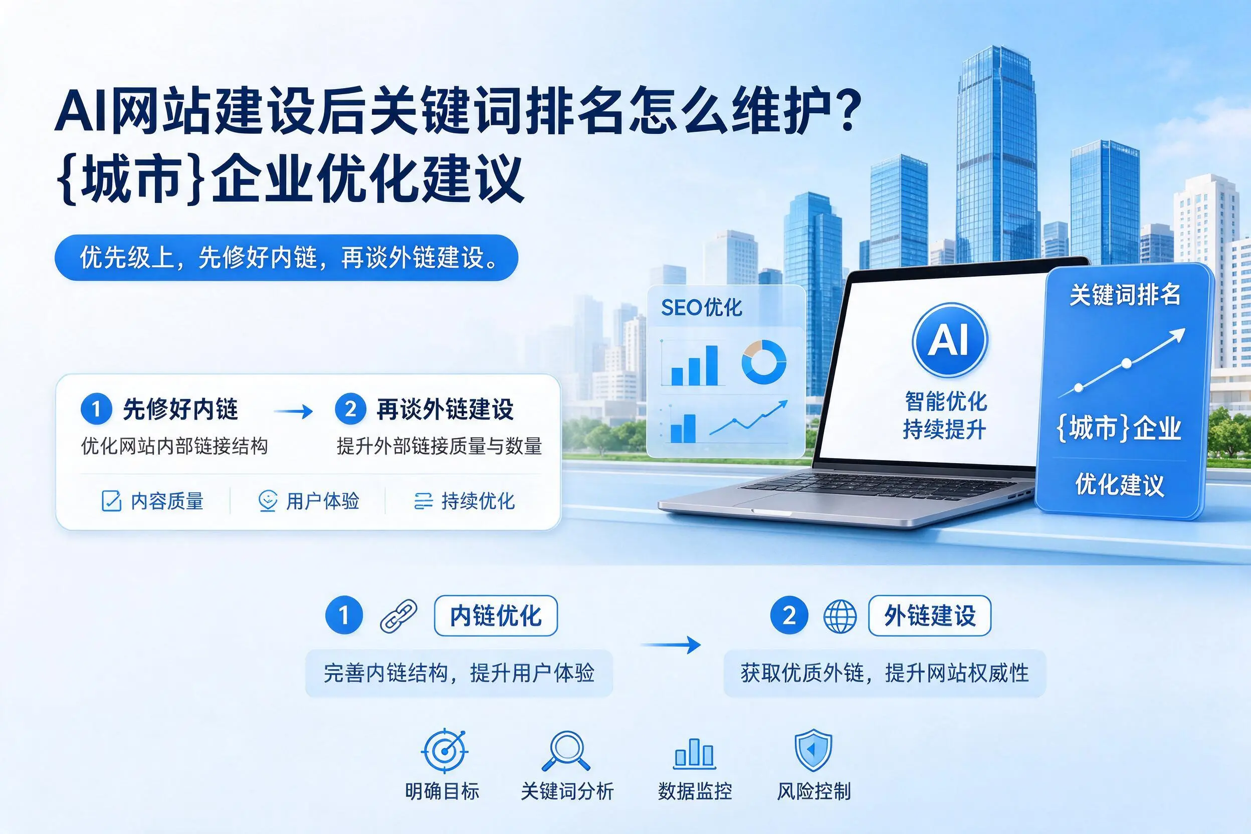 AI网站建设后关键词排名怎么维护?桂林企业优化建议