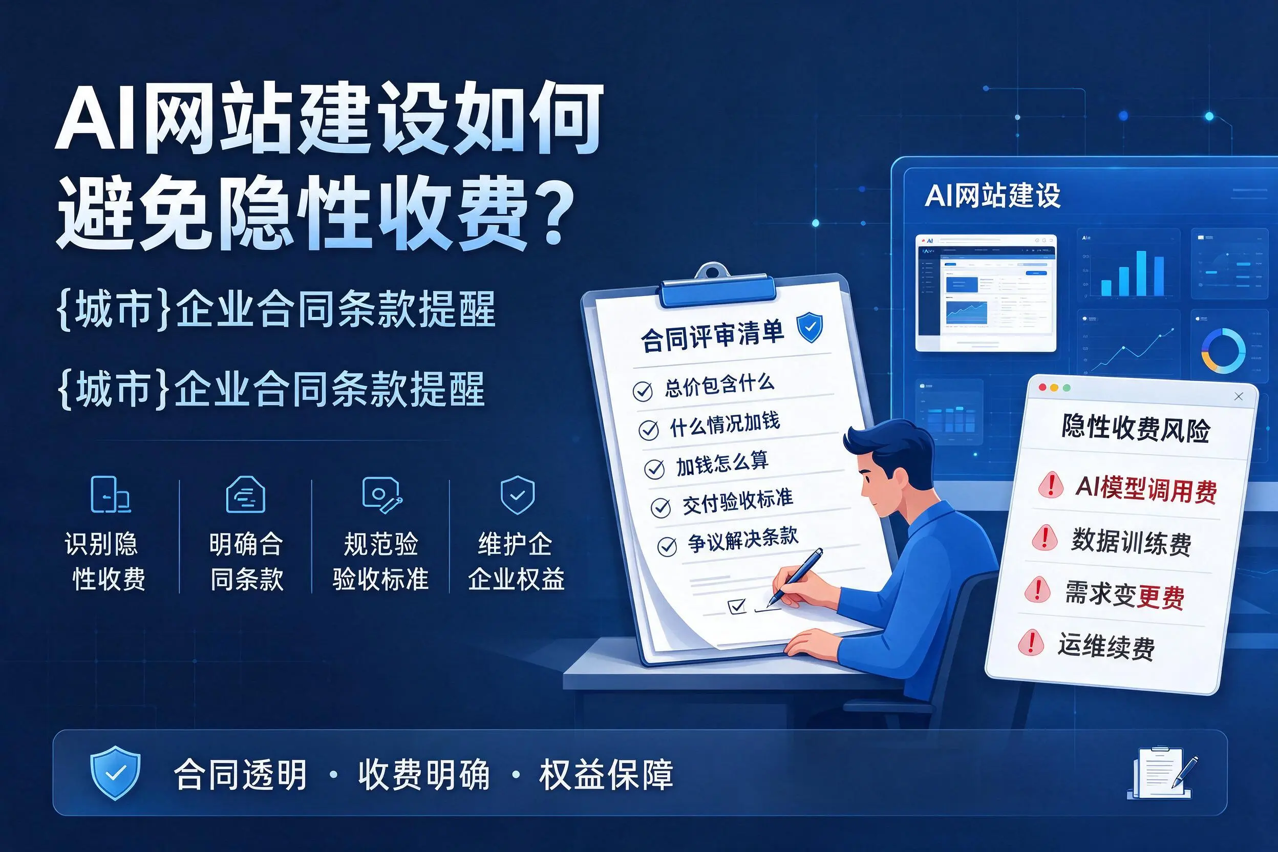 AI网站建设如何避免隐性收费？桂林企业合同条款提醒
