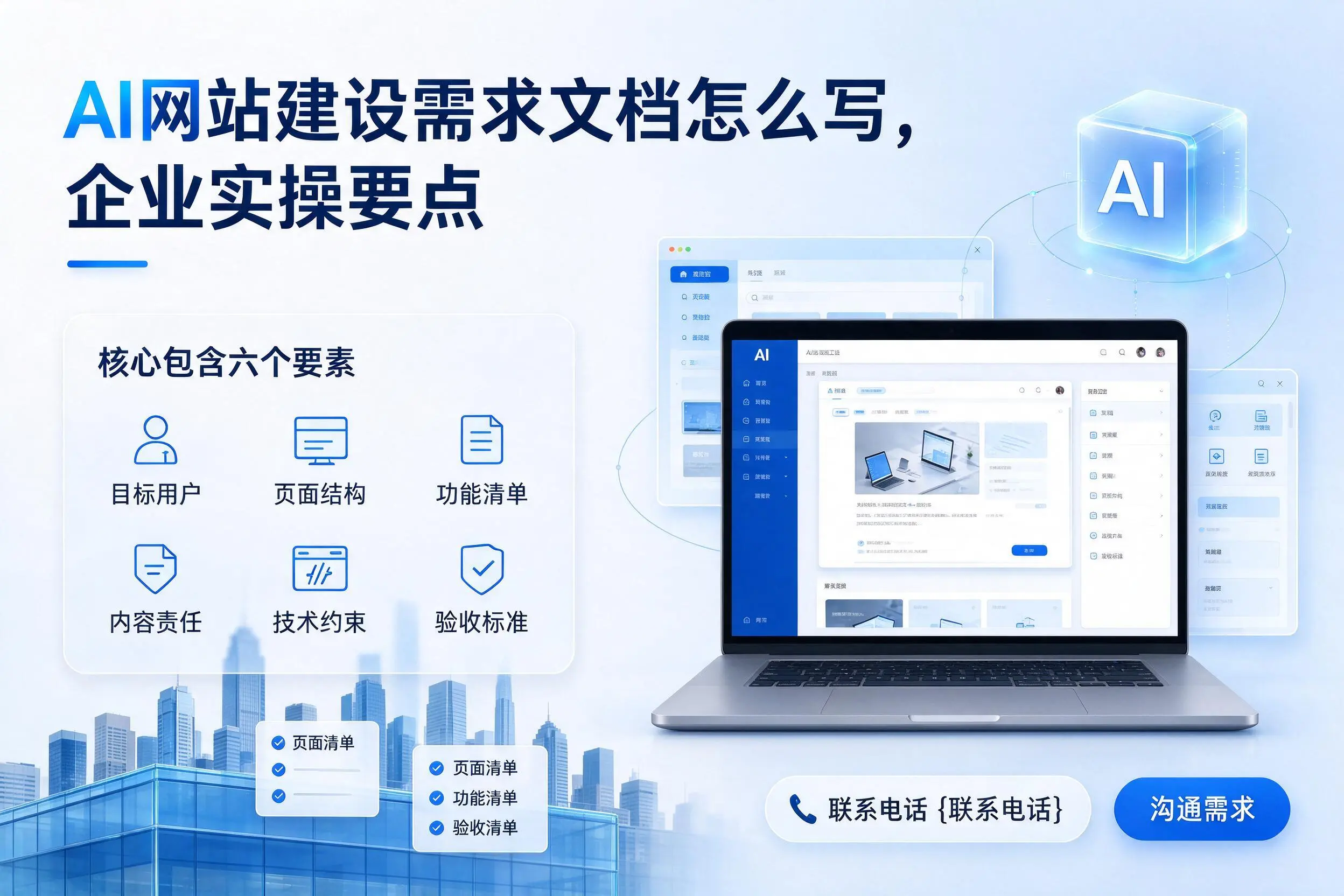 AI网站建设需求文档怎么写，桂林企业实操要点